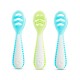 Munchkin Βρεφικό Σετ Εκπαιδευτικά Κουταλάκια Gentle Dip Self-Feeding 4m+ Blue-Green 3τεμ 90262