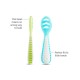 Munchkin Βρεφικό Σετ Εκπαιδευτικά Κουταλάκια Gentle Dip Self-Feeding 4m+ Blue-Green 3τεμ 90262