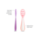 Munchkin Βρεφικό Σετ Εκπαιδευτικά Κουταλάκια Gentle Dip Self-Feeding 4m+ Pink-Purple 3τεμ 91510
