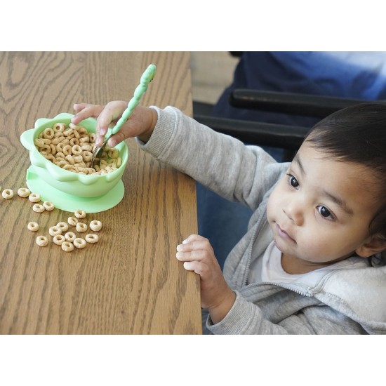 Melii Παιδικό Μπολ Σιλικόνης με Βεντούζα Dino 2τεμ MEL17700