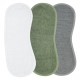 Meyco Βαμβακερές Λαβέτες 3τεμ White/Forest green/Grey (53×20)  MEY-611406