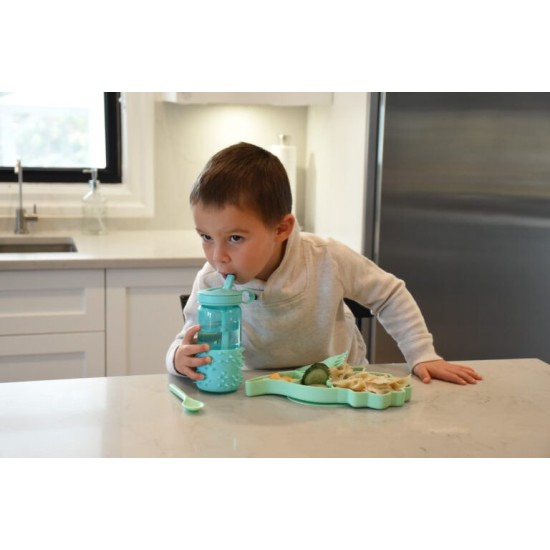 Melii Παιδικό Πιάτο σιλικόνης με βεντούζα Dino MEL17200