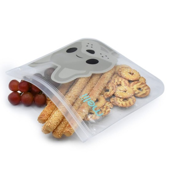 Melii Επαναχρησιμοποιούμενα Τσαντάκια για σνακ 2 Bulldog + 2 Shark 4τεμ MEL21210