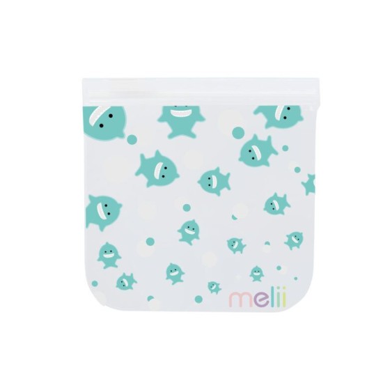 Melii Επαναχρησιμοποιούμενα Τσαντάκια για σνακ 2 Bulldog + 2 Shark 4τεμ MEL21210
