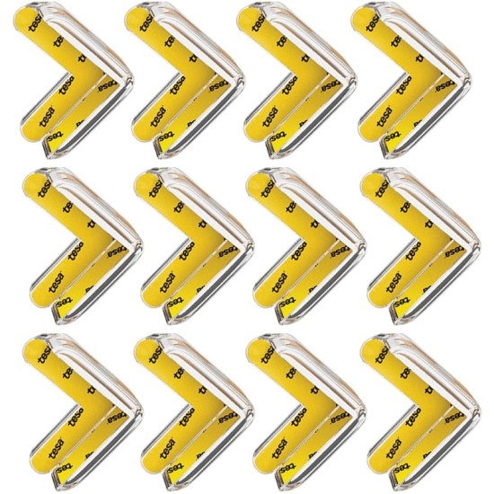 Sipo Προστατευτικά για Γωνίες με Αυτοκόλλητο από Πλαστικό Διάφανα 12τμχ SIP-SBS-EC52