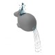 Bebe Stars Πτυσσόμενη Μπανιέρα Μωρού με Θερμόμετρο Whale Grey 26-186