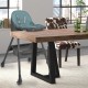 Bebe Stars Καρεκλάκι Φαγητού Comfy 2σε1 με Πλαστικό Σκελετό & Κάθισμα από Δερματίνη Petrol 865-184