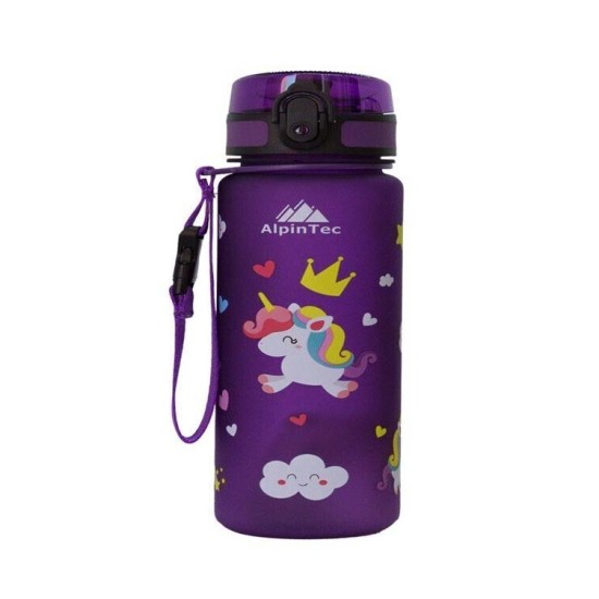 AlpinTec Πλαστικό Παγούρι Unicorn Purple 350ml C-350PE-UN