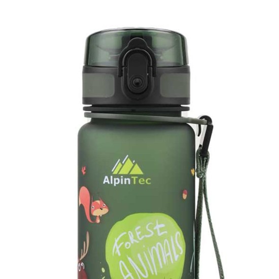 Alpintec Πλαστικό Παγούρι Forest Animals Dark Green 500ml C-500DG-FA