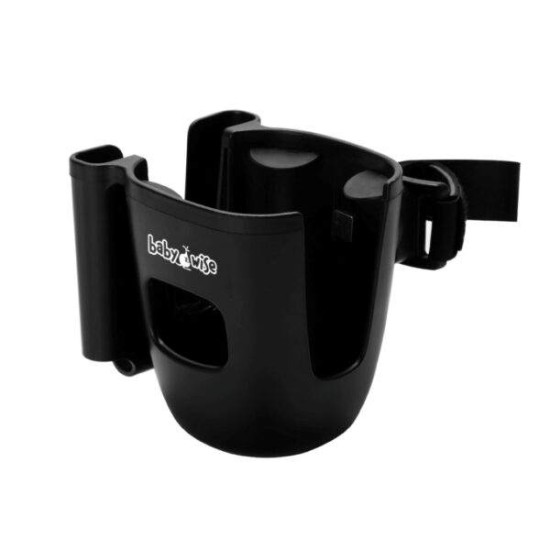 Babywise Ποτηροθήκη Καροτσιού με Θήκη Κινητού 2 σε1 Μαύρο BW8991
