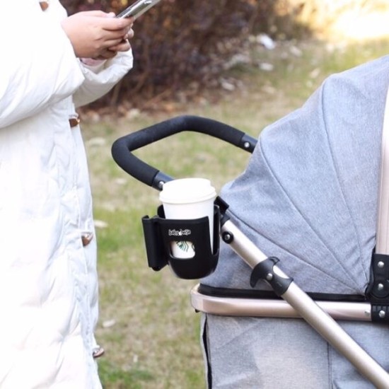 Babywise Ποτηροθήκη Καροτσιού με Θήκη Κινητού 2 σε1 Μαύρο BW8991