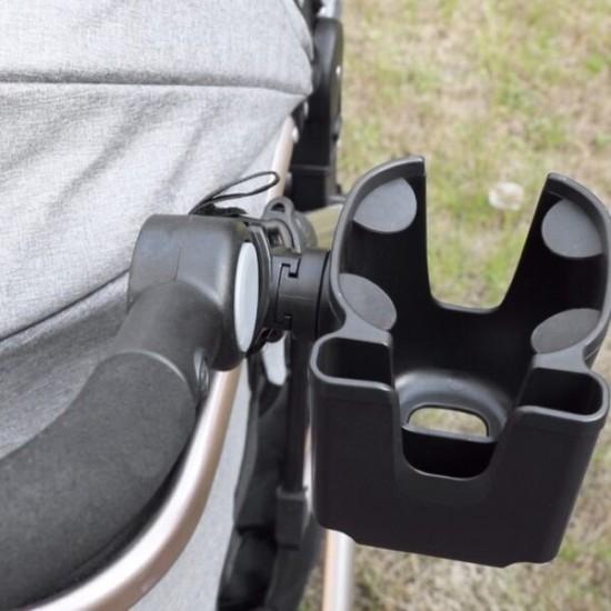 Babywise Ποτηροθήκη Καροτσιού με Θήκη Κινητού 2 σε1 Μαύρο BW8991