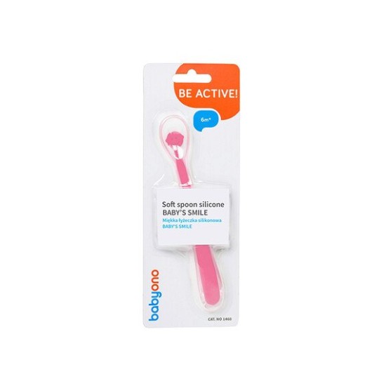 Babyono Βρεφικό Κουτάλι από Σιλικόνη Pink BN1460/02