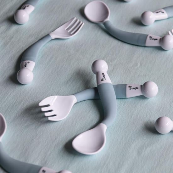 Bo Jungle Spoon & Fork ευλυγιστο σετ κουτάλι - πιρούνι Γκρι B571110