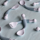Bo Jungle Spoon & Fork ευλυγιστο σετ κουτάλι - πιρούνι Γκρι B571110