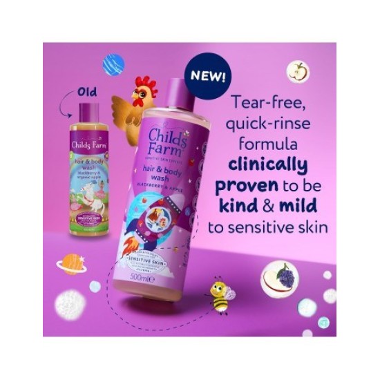 Childs Farm Βιολογικό Παιδικό Αφρόλουτρο & Σαμπουάν μούρων και πράσινου μήλου 500ml CP2102