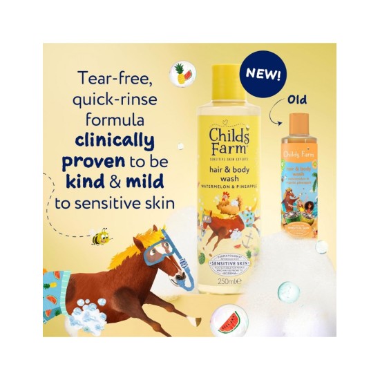 Childs Farm Βιολογικό Παιδικό Αφρόλουτρο & Σαμπουάν Καρπούζι / Ανανά 250ml CP2003
