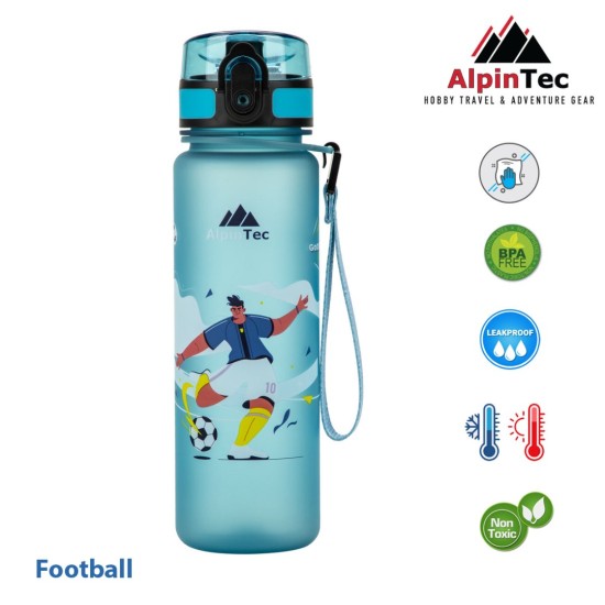 AlpinTec Πλαστικό Παγούρι Football Glow Blue 500ml  C-500GB-FT