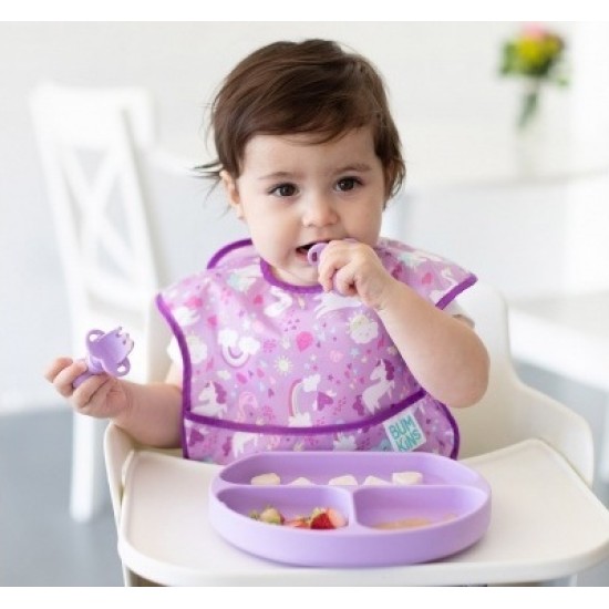 Bumkins Superbib Girl Unicorns Αδιάβροχες Σαλιάρες με Τσέπη, Σετ 3τμχ 6-24m 3313004