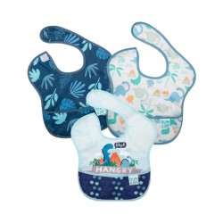 Bumkins Superbib Boy Dino Αδιάβροχες Σαλιάρες με Τσέπη,Σετ 3τμχ 6-24m 3313003