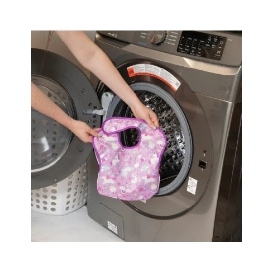 Bumkins Superbib Girl Unicorns Αδιάβροχες Σαλιάρες με Τσέπη, Σετ 3τμχ 6-24m 3313004
