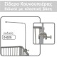 Bebe Stars Σίδερο-Βάση Κουνουπιέρας Βιδωτό με Πλαστική Βάση σε Λευκό Χρώμα 0-025