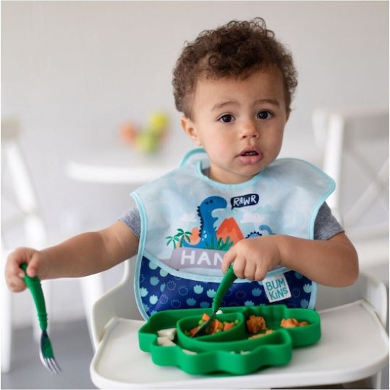Bumkins Superbib Boy Dino Αδιάβροχες Σαλιάρες με Τσέπη,Σετ 3τμχ 6-24m 3313003