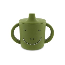 Trixie Παιδικό Ποτηράκι από Σιλικόνη με Λαβές 207ml Πράσινο Mr. Dino 77884