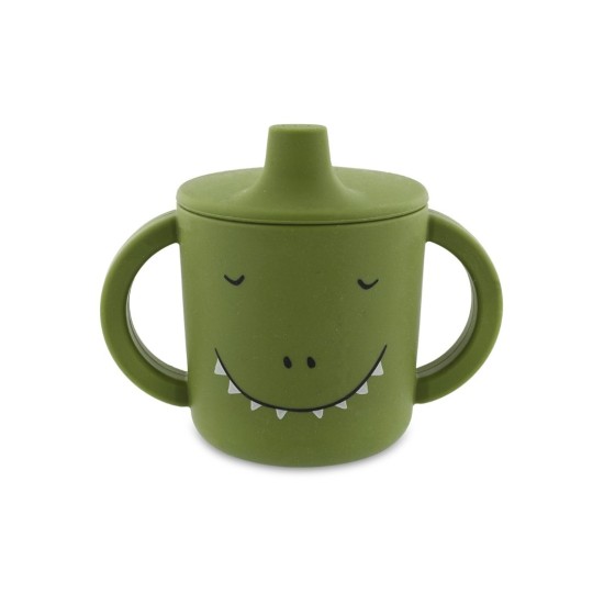 Trixie Παιδικό Ποτηράκι από Σιλικόνη με Λαβές 207ml Πράσινο Mr. Dino 77884