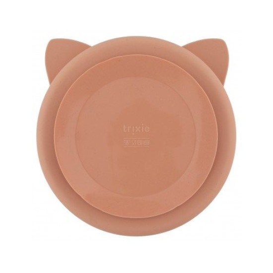 Trixie Παιδικό Πιάτο Φαγητού από Σιλικόνη Ροζ Mrs. Cat 77892