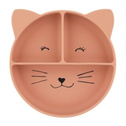 Trixie Παιδικό Πιάτο Φαγητού από Σιλικόνη Ροζ Mrs. Cat 77892
