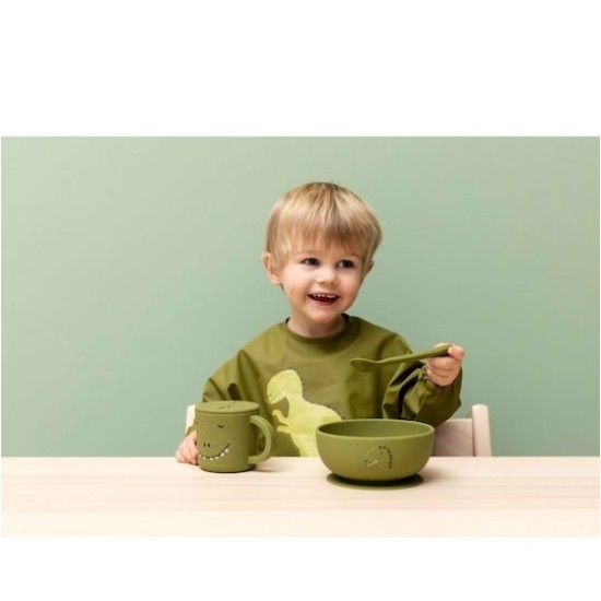 Trixie Βρεφικό Σετ με Κουτάλια από Σιλικόνη 2τμχ Πράσινα Mr. Dino 77883