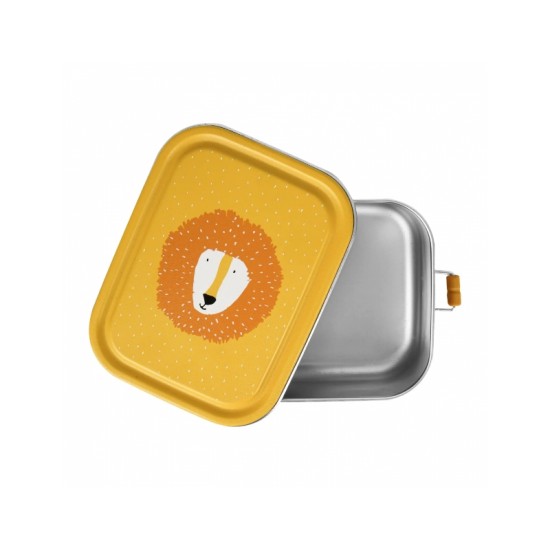 Trixie Ανοξείδωτο Παιδικό Δοχείο Φαγητού Small 0.8lt Κίτρινο Mr. Lion 77948