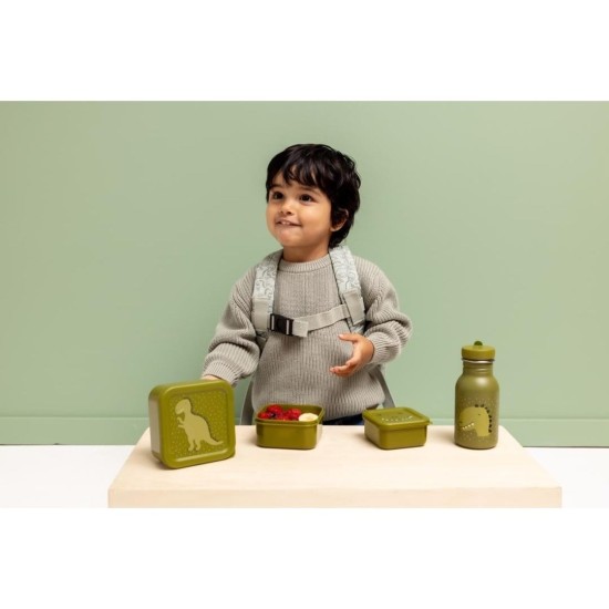 Trixie Σετ Φαγητοδοχεία Snack Boxes Nesting 3τεμ Πράσινο Mr. Dino T05201