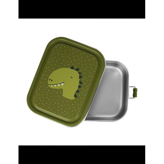 Trixie Ανοξείδωτο Παιδικό Δοχείο Φαγητού Small 0.8lt Πράσινο Mr. Dino 77949
