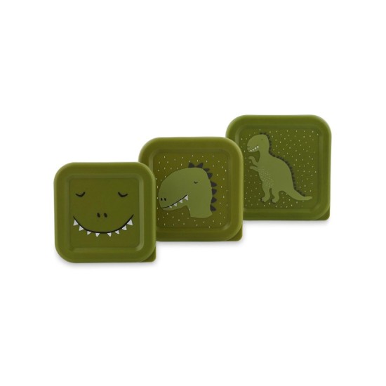 Trixie Σετ Φαγητοδοχεία Snack Boxes Nesting 3τεμ Πράσινο Mr. Dino T05201