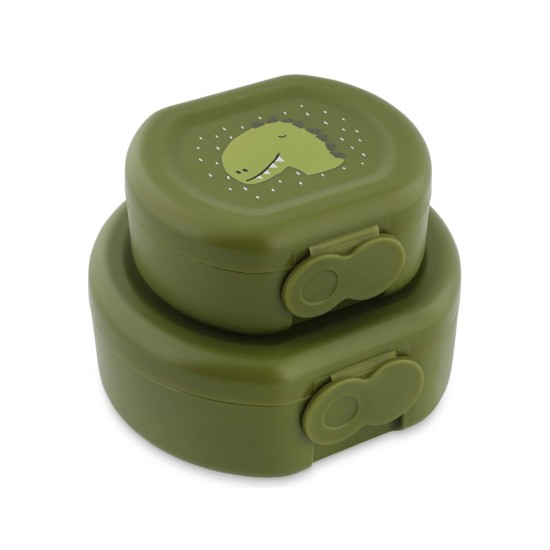 Trixie Φαγητοδοχεία Snack Box with clip 2τεμ Πράσινα Mr. Dino T06201