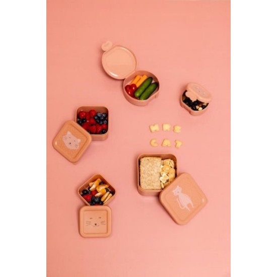 Trixie Φαγητοδοχεία Snack Box with clip 2τεμ Ροζ Mrs. Cat T06222