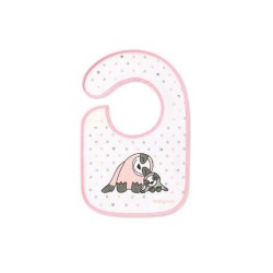 BabyOno Σαλιάρα Βαμβακερή Αδιάβροχη 3m+ Βραδύπους Ροζ BN831/02