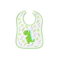 BabyOno Σαλιάρα Βαμβακερή Αδιάβροχη 9m+ Δεινόσαυρος Πράσινo BN833/01