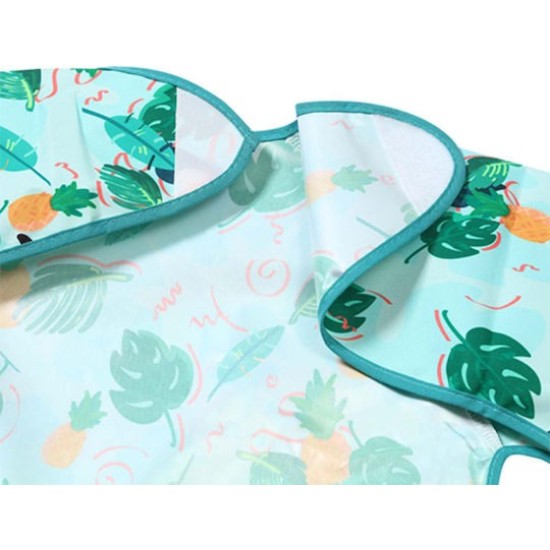 BabyOno Αδιάβροχη σαλιάρα με μακρύ μανίκι 6m-2y Toucans BN1476/02