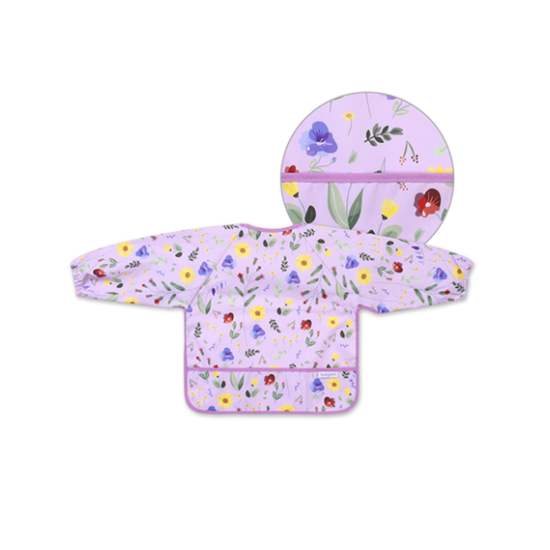 BabyOno Αδιάβροχη σαλιάρα με μακρύ μανίκι 6m-2y Garden BN1476/01