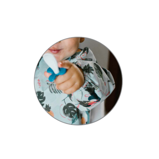 BabyOno Αδιάβροχη σαλιάρα με μακρύ μανίκι 6m-2y Toucans BN1476/02