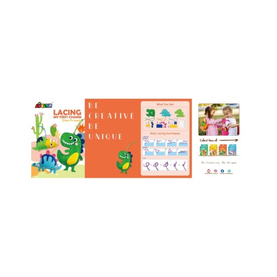 Avenir Κεντήματα Lacing My First Charm - Dino Friends για Παιδιά 3+ Ετών 60782