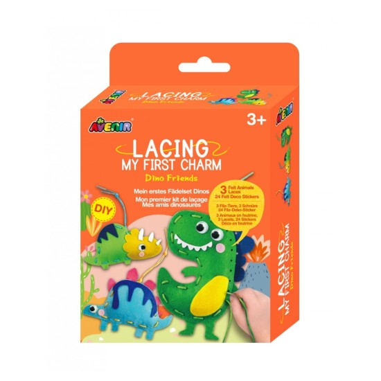 Avenir Κεντήματα Lacing My First Charm - Dino Friends για Παιδιά 3+ Ετών 60782