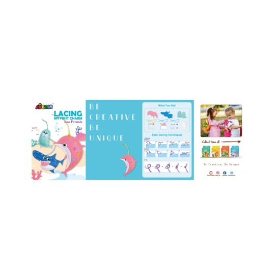 Avenir Κεντήματα Lacing My First Charm - Sea Friends για Παιδιά 3+ Ετών 60783