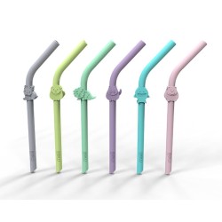 Melii 6 καλαμάκια σιλικόνης πολλαπλών χρήσεων MEL18100