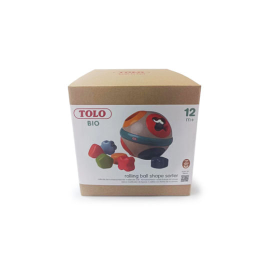 Tolo Toys Μπάλα με σχήματα-κουδουνίστρες από βιοδιασπώμενο πλαστικό TL-76004