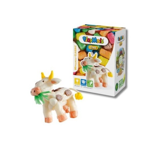 Playmais Mini Κατασκευή με σφουγγαράκια από άμυλο καλαμποκιού 3+ ετών -Αγελαδίτσα 80τεμ  PLM-160038