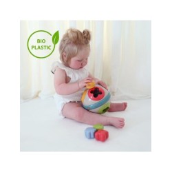 Tolo Toys Μπάλα με σχήματα-κουδουνίστρες από βιοδιασπώμενο πλαστικό TL-76004